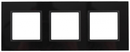 Рамка 3-м 14-5103-05 стекло Elegance черный+антрацит ЭРА Б0034510