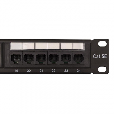 Патч-панель 19дюйм 1U кат.5E UTP неэкранир. 24 порта RJ45 Dual IDC с органайзером TERACOM PRO EKF TRP-PPNL-5EUTP-C1U24