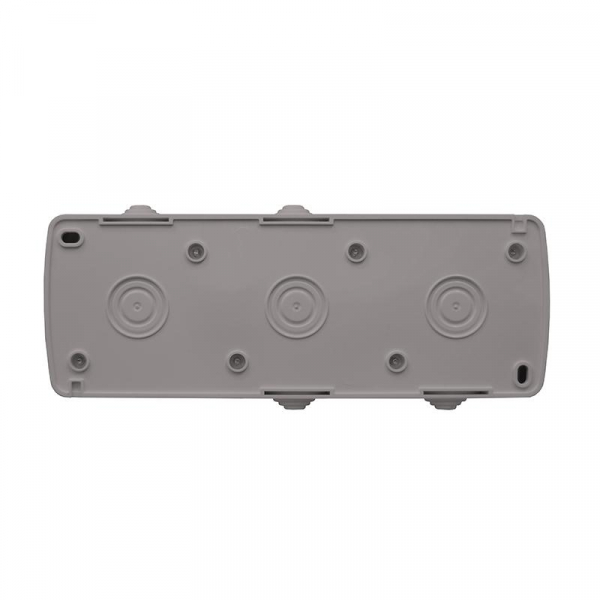 Розетка 3-м ОП Клио 16А IP54 с заземл. с прозр. крышкой сер. Universal К2235-Gr