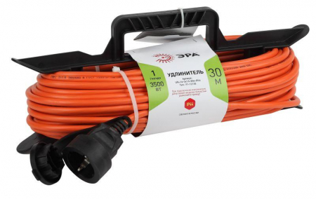 Удлинитель-шнур на рамке 1х30м с заземл. 16А IP20 UFx-1e-3х1.5-30m ПВС 3х1.5 Эра Б0046830