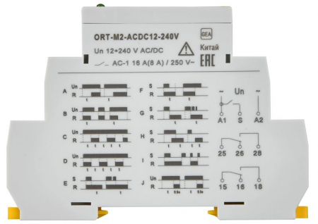 Реле времени ORT 12-240В AC/DC 2 контакта многофункц. IEK ORT-M2-ACDC12-240V