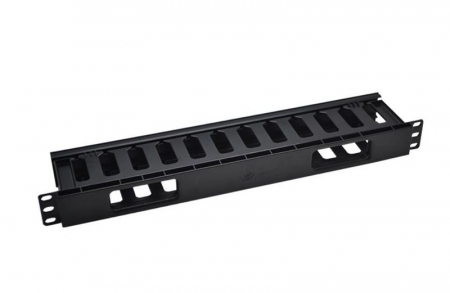 Органайзер кабельный 19дюйм 1U с крышкой TOKOV ELECTRIC TKE-CM-1U-PC