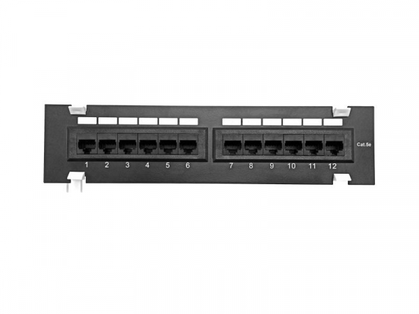 Патч-панель настенная кат.5E UTP 12 портов RJ-45 TOKOV ELECTRIC TKE-WMPP-5E-1U-12P-UTP