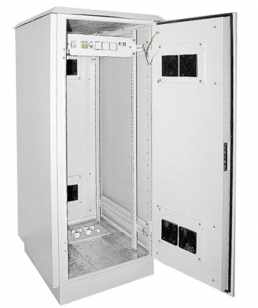 Шкаф уличный 19дюйм 24U 720х860мм IP55 двустен. метал. передняя и задняя двери; сер. ITK LO35-24U78-MM55