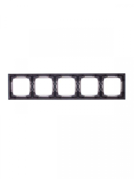 Рамка Levit 5п бел./дым. черн. ABB 2CHH015050A6062